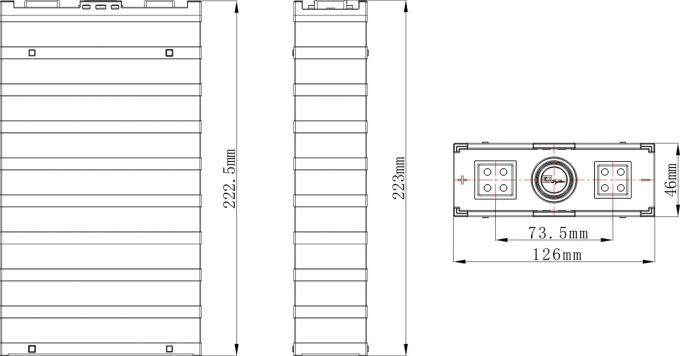 Lichtgewichtlithiumbatterij voor Elektrische Auto 3.2V 100Ah 200Ah 300Ah 400Ah 0