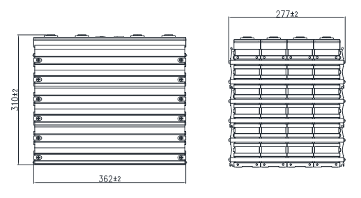 Veiligheidsklep Beschermde LiFePO4 Navulbaar Li Ion Battery 12V 300Ah 1