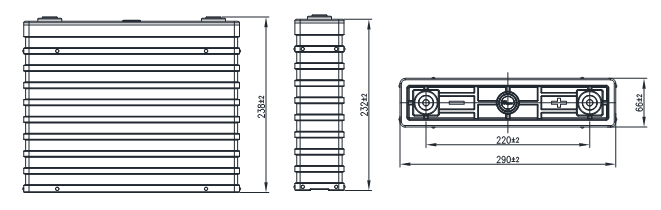 3.2V Li Ion Lifepo 4 Navulbare Batterij 200ah 1