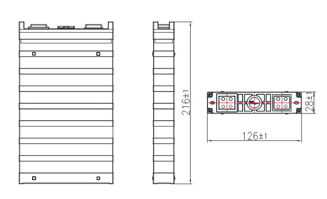 OHSAS18001 navulbare LiFePO4 12V 50Ah Li Ion Battery Cell 1