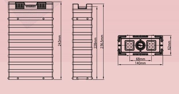 De Motorfietsbatterij van het lithiumijzer met 100Ah-B Nominaal Capaciteits12.8v Nominaal Voltage 0