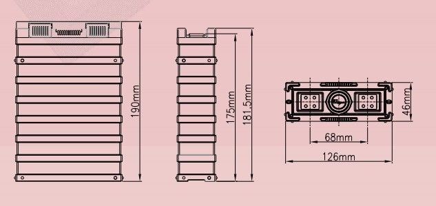 Het Pak van de hoge Capaciteitslifepo4 12V 40Ah Batterij voor het Systeem van de van-net Zonnemacht 3